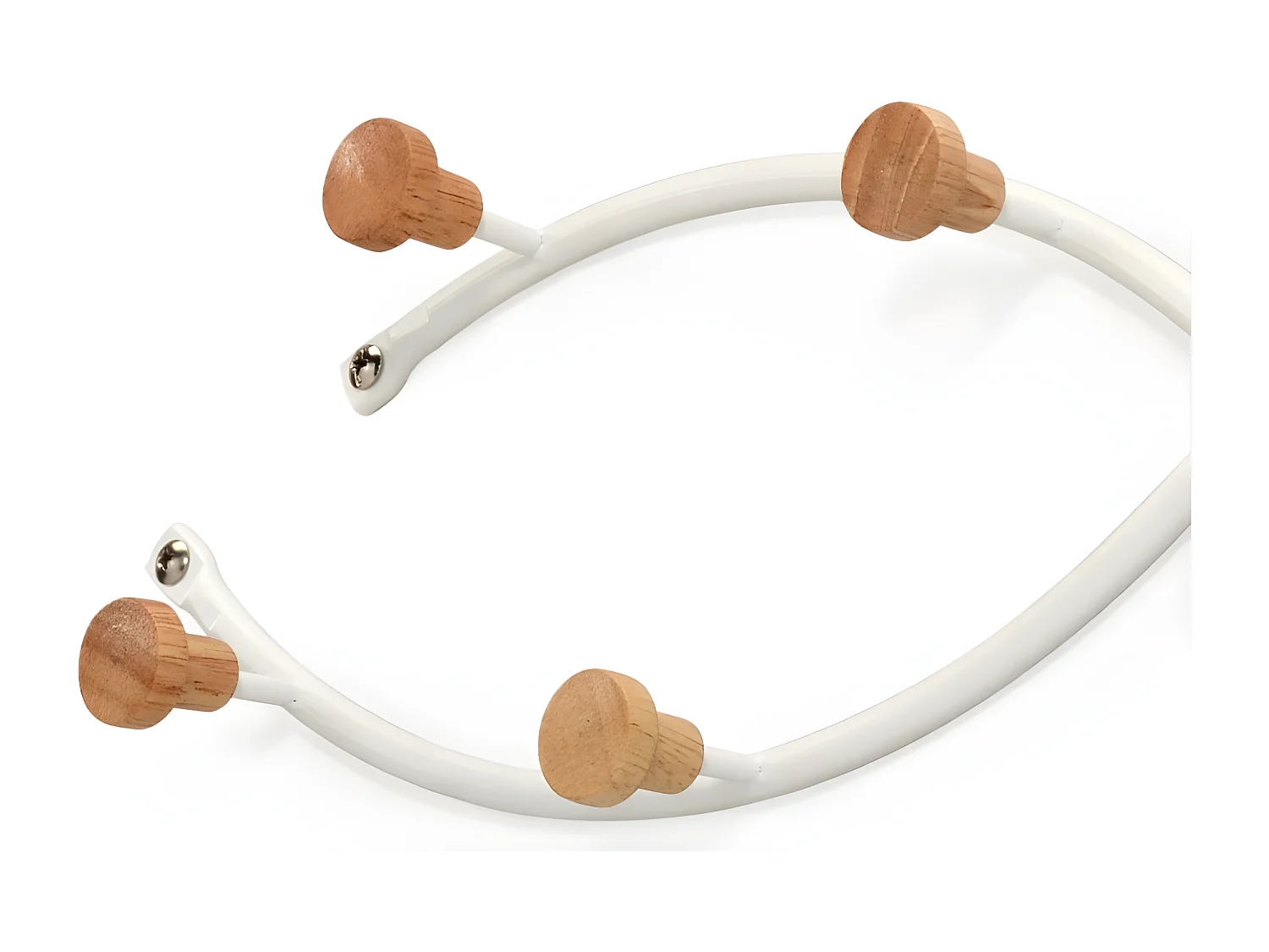 Porte-manteau mural - métal - blanc - MIRYA