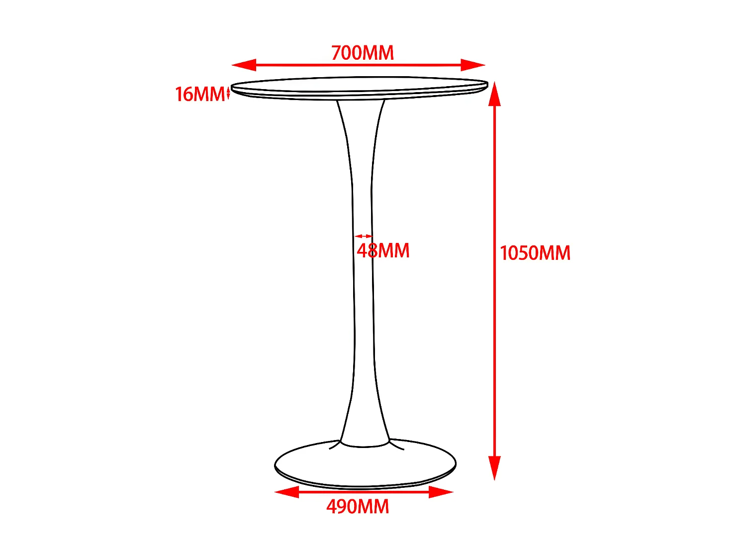 Bartisch - MDF - schwarz - EINSTELA