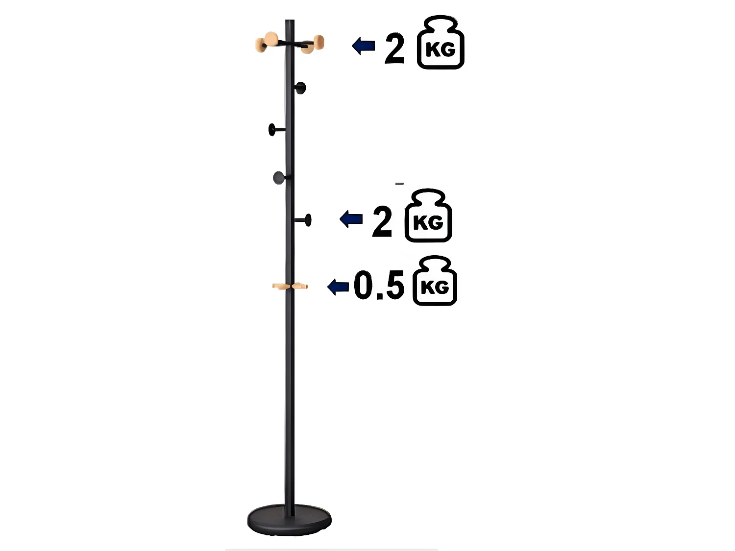 Kleiderständer - Metall - schwarz - VISTA