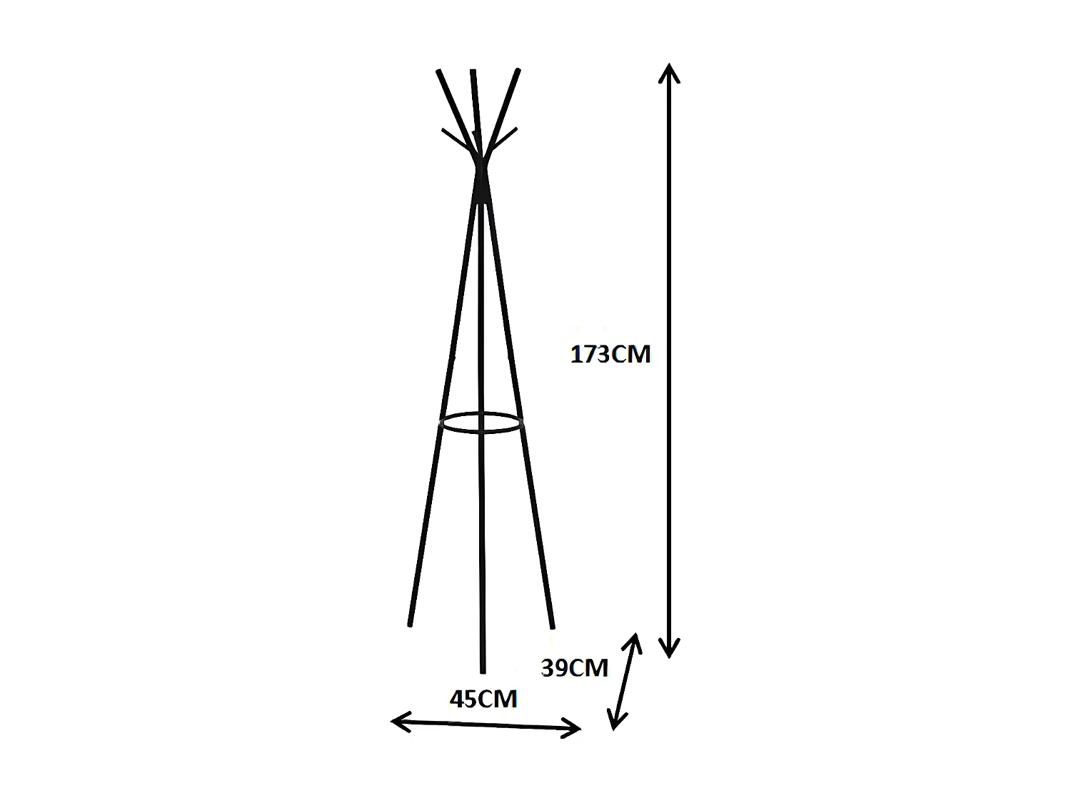 Portant à vêtements - métal - noir - ESPIN