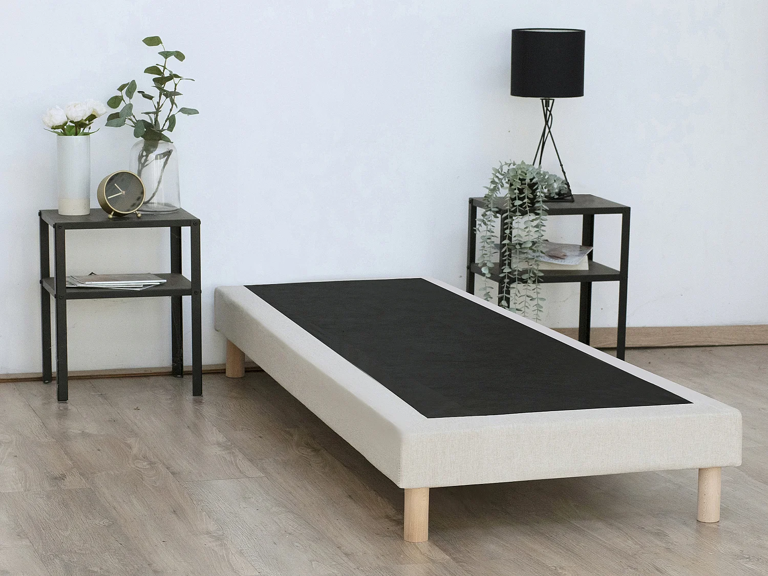 Somier decorativo tapizado 90 x 190 cm - Beige - KOZANI de YSMÉE