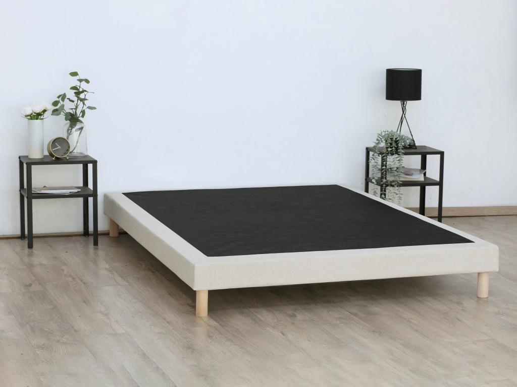 Deko-Polster-Bettgestell - 140 x 190 cm - Beige - KOZANI von YSMÉE günstig online kaufen