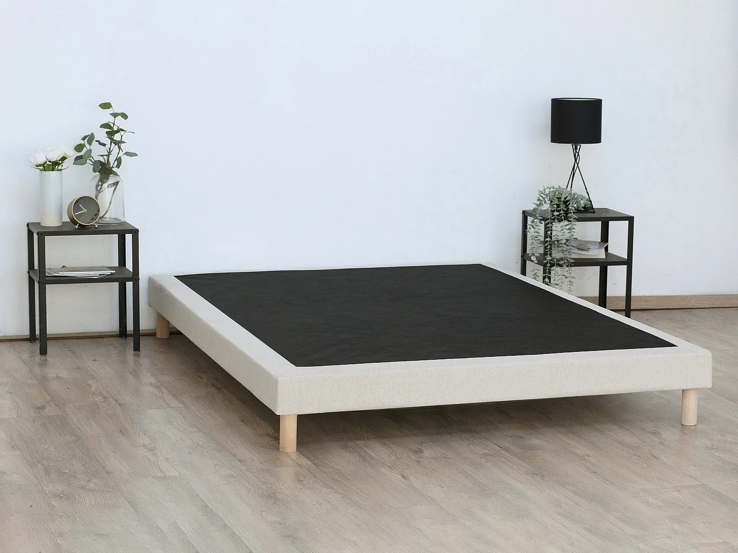Sommier déco tapissier 140 x 190 cm - Beige - KOZANI de YSMÉE