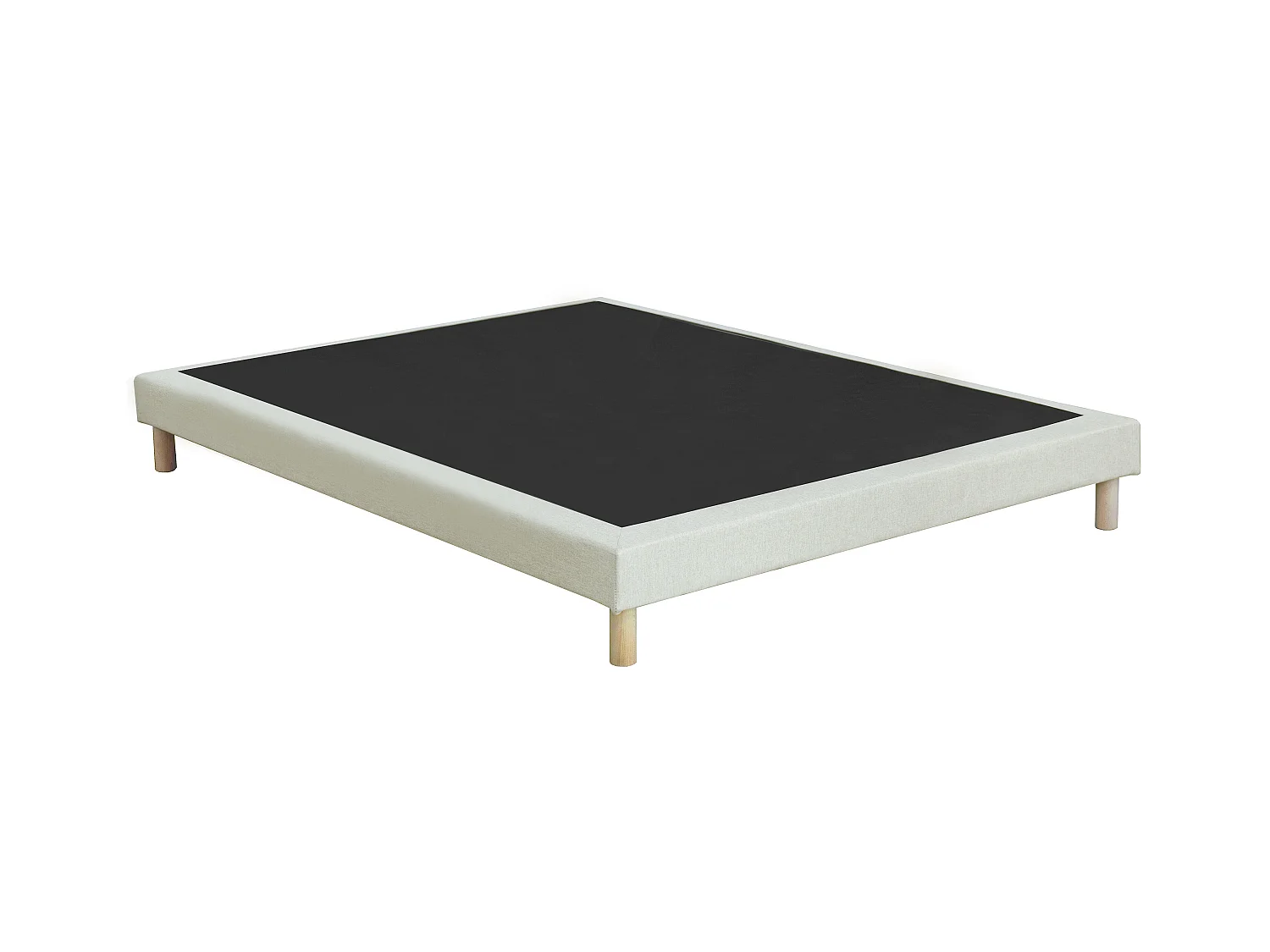 Somier decorativo tapizado 160 x 200 cm - Beige - KOZANI de YSMÉE
