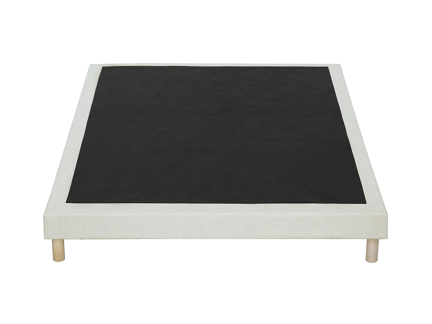 Somier decorativo tapizado 160 x 200 cm - Beige - KOZANI de YSMÉE