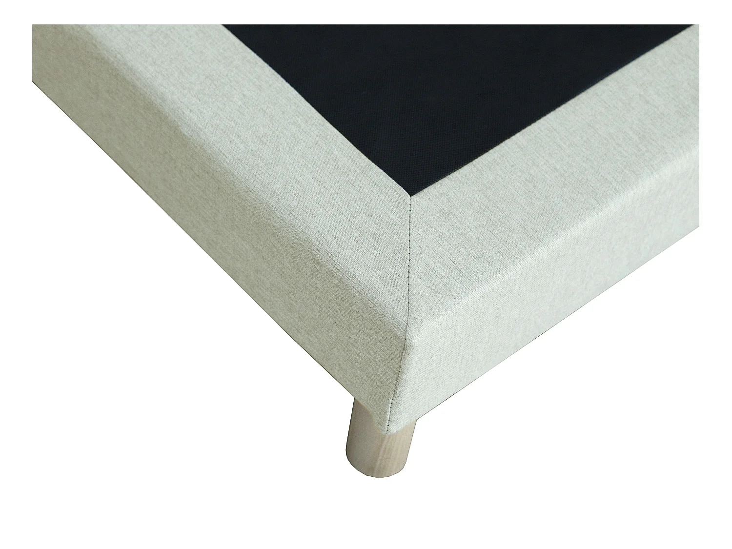Somier decorativo tapizado 160 x 200 cm - Beige - KOZANI de YSMÉE