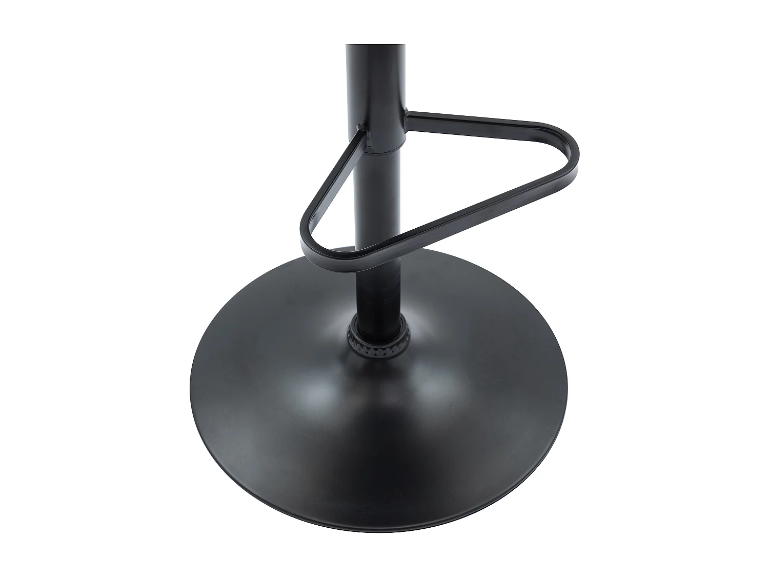 Taburete de bar de terciopelo y metal negro - Altura ajustable - Terracota - ELEANA