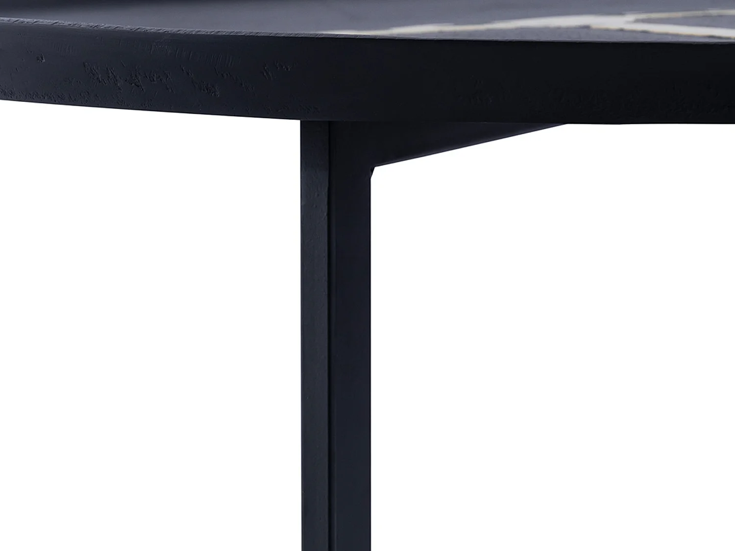 Nesttafeltjes in metaal - Zwart en goudkleurig - ADALINA