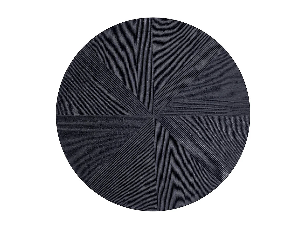 Tables basses gigognes en métal - Noir et Doré - ESMINA