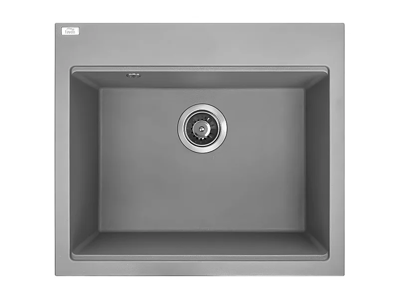 Evier de cuisine en granit gris - TAU - 50 x 57 cm, 1 bac