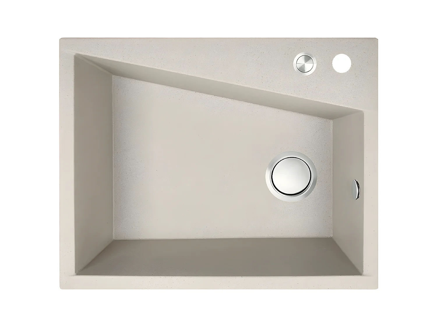 Evier de cuisine en granit beige GRENADA, 1 bac, 48x60
