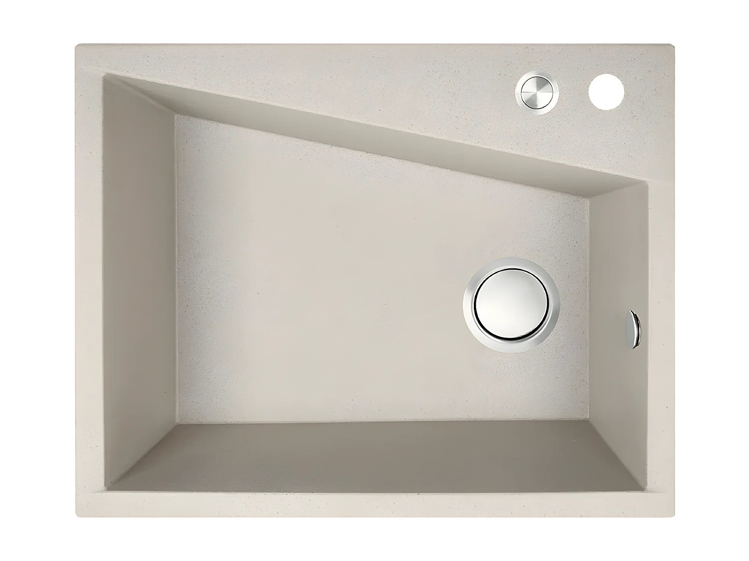 Evier de cuisine en granit beige GRENADA, 1 bac, 48x60