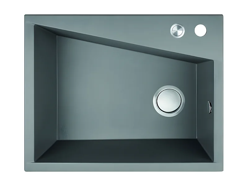 Evier de cuisine en granit gris GRENADA, 1 bac, 48x60