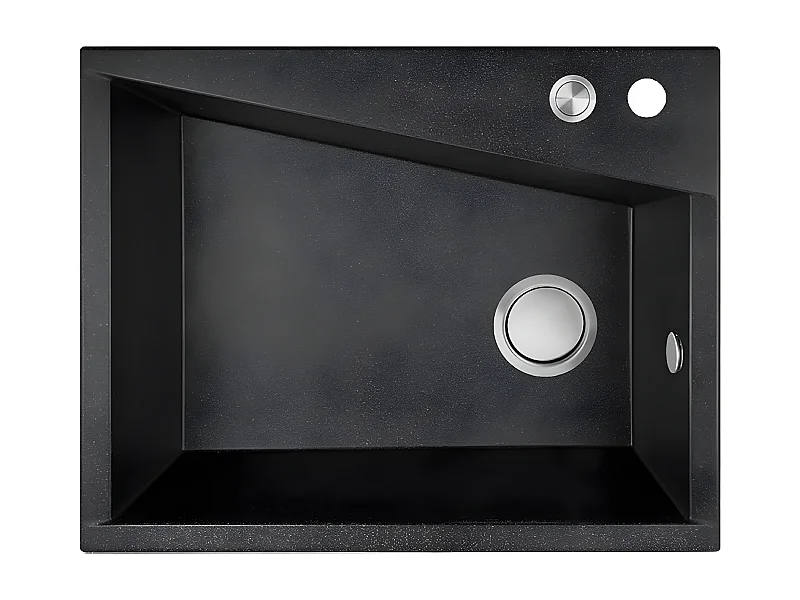 Evier de cuisine en granit noir GRENADA, 1 bac, 48x60