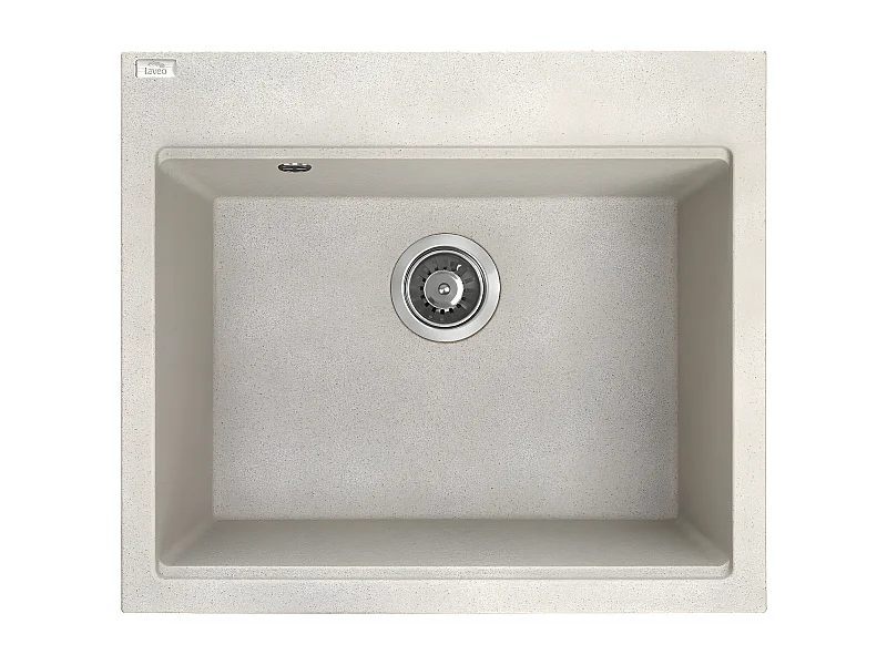 Evier de cuisine en granit beige - TAU - 50 x 57 cm, 1 bac