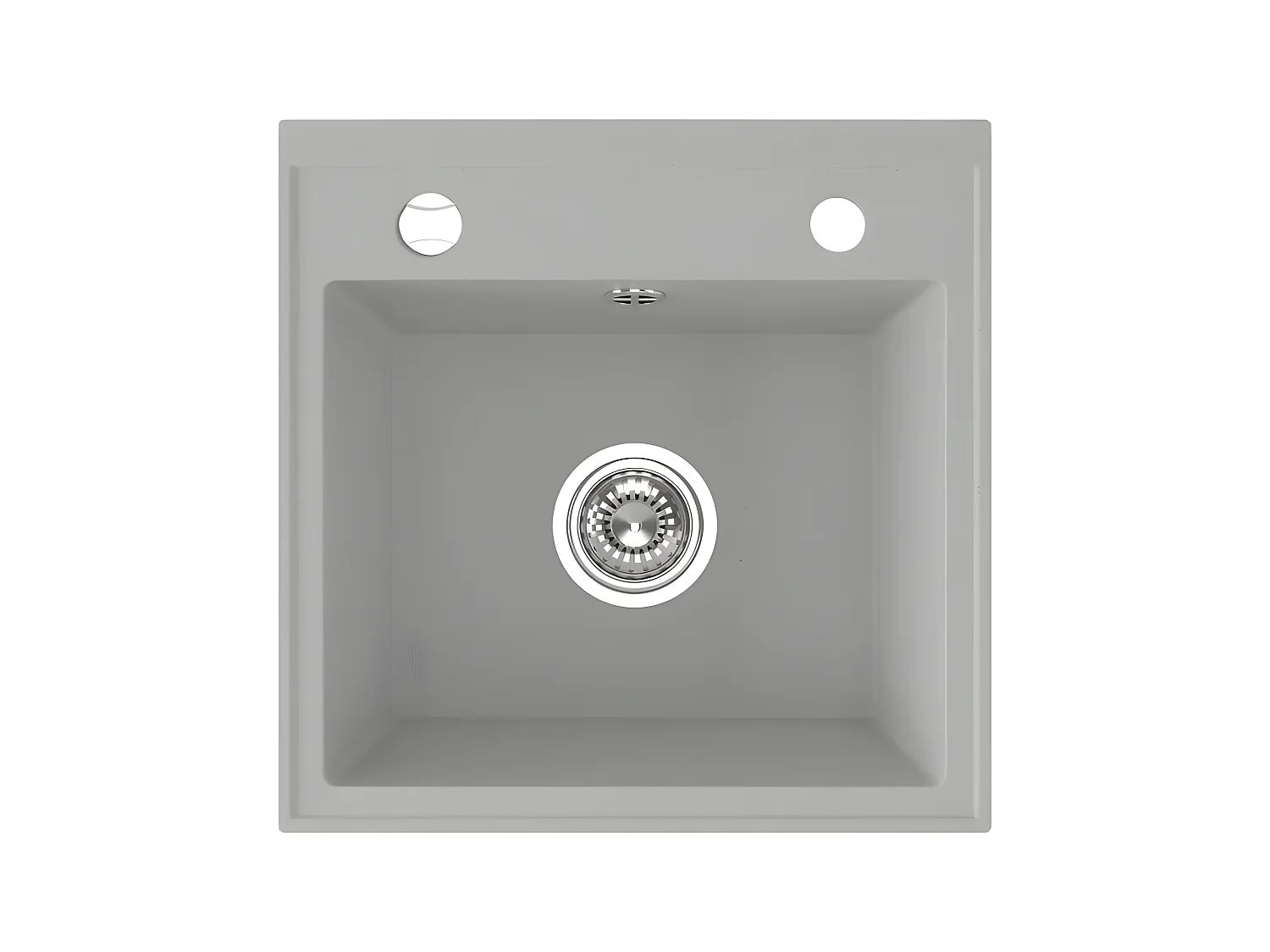 Evier de cuisine en granit gris - THIRTEEN - 44 x 44 cm, 1 bac