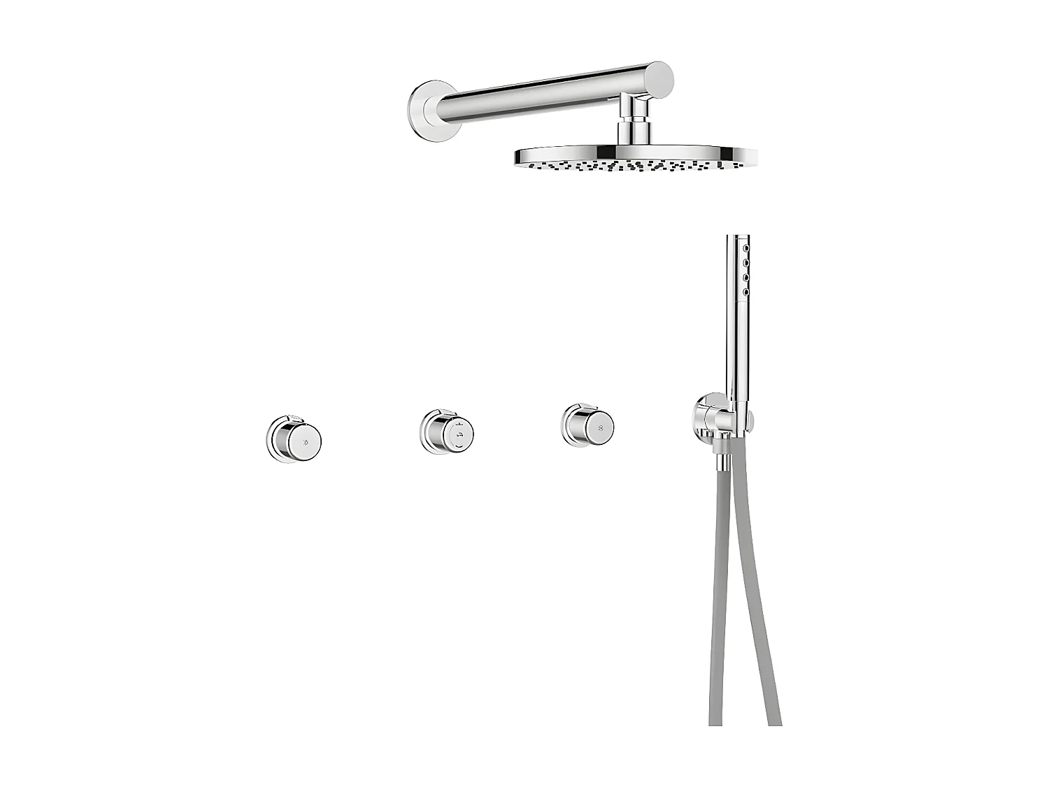 Colonne de douche encastrée Pretto, Couleur: Chrome