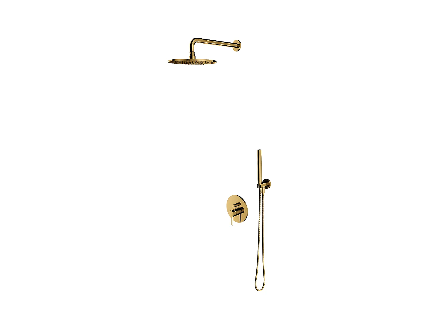 Colonne de douche Y encastrable  or