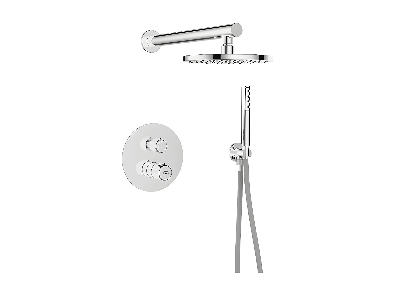 Colonne de douche encastrée Pretto, avec set, Couleur: Chrome