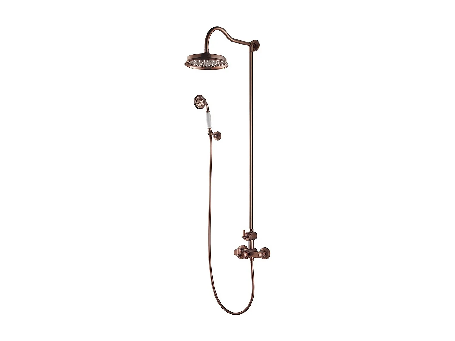 Colonne de douche murale thermostatique - Armance - Cuivre Antique