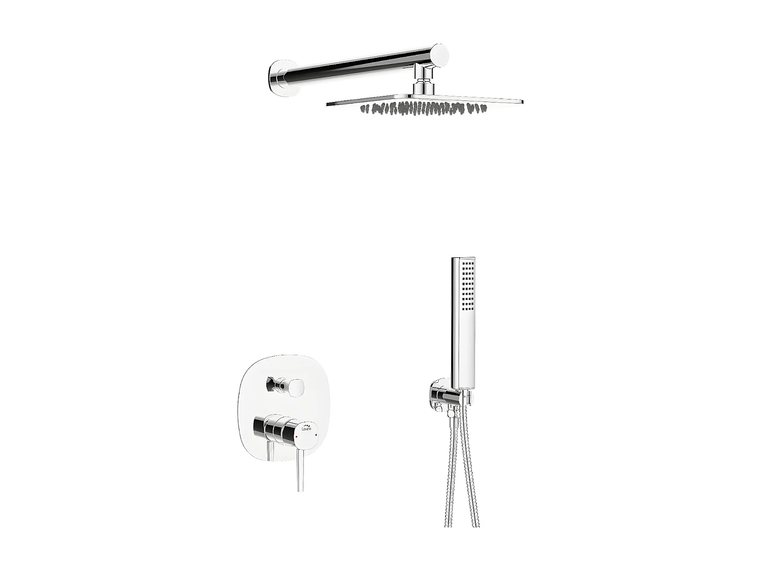 Colonne de douche encastrée Pola, Couleur: Chrome