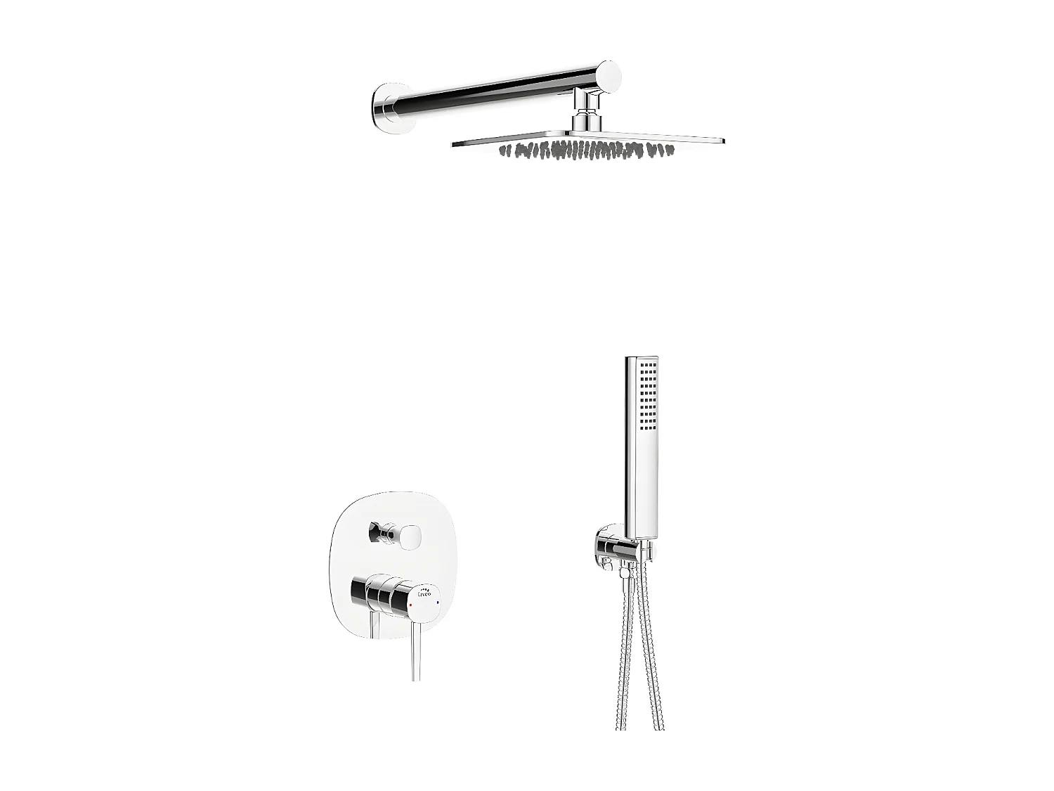 Colonne de douche encastrée Pola, Couleur: Chrome