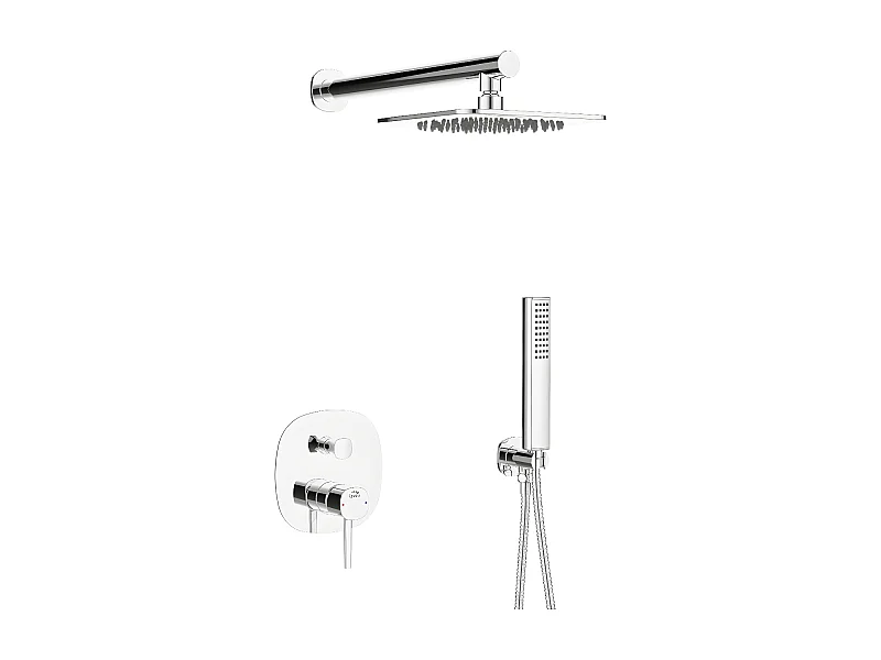 Colonne de douche encastrée Pola, Couleur: Chrome