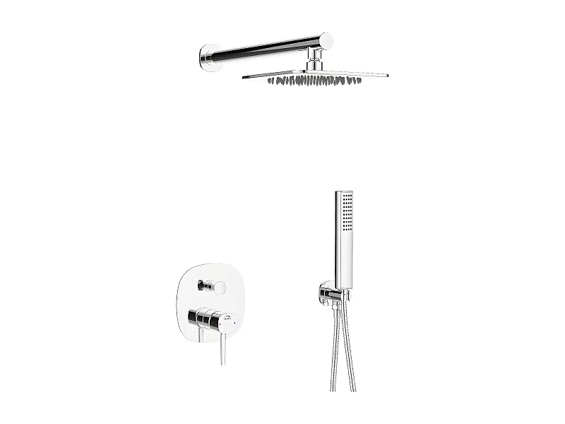 Colonne de douche encastrée Pola, Couleur: Chrome