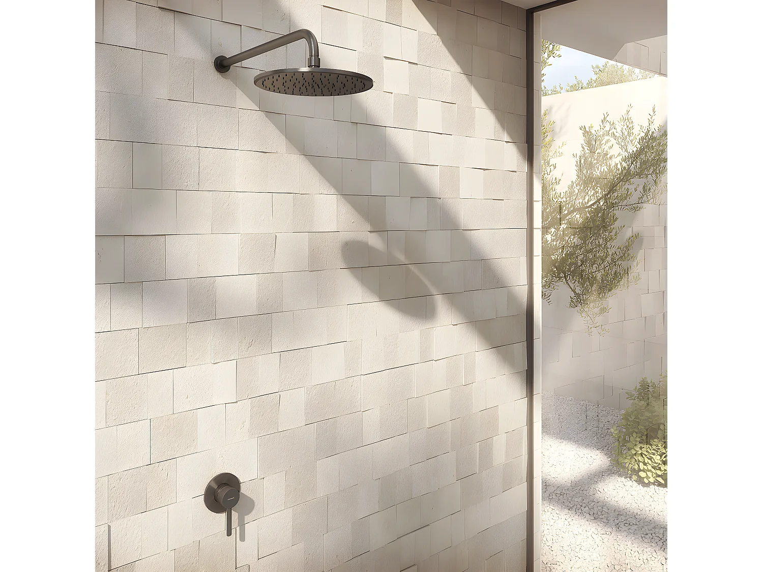 Colonne de douche Y encastrable graphite