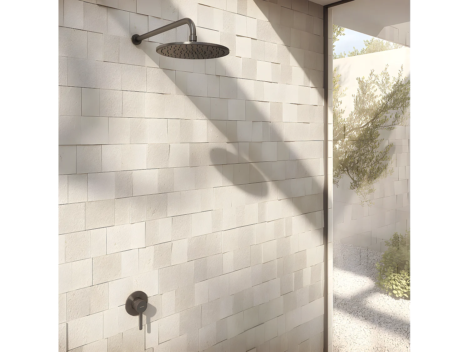 Colonne de douche Y encastrable graphite