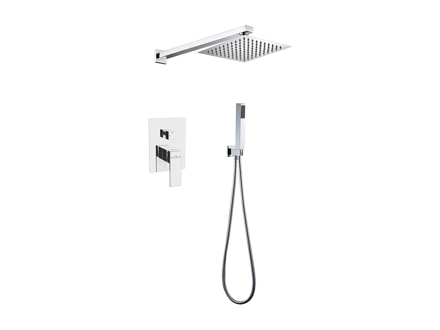 Colonne de douche encastrée Kvadrato, Couleur: Chrome