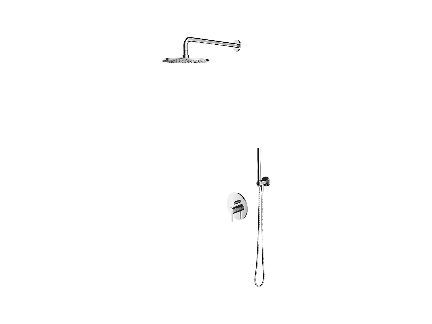 Colonne de douche Y encastrable chrome