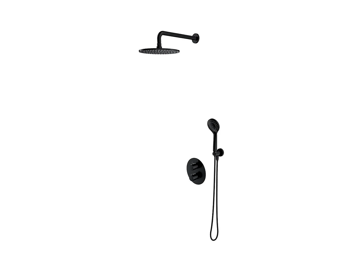 Colonne de douche thermostatique  Yencastrable Couleur : noir