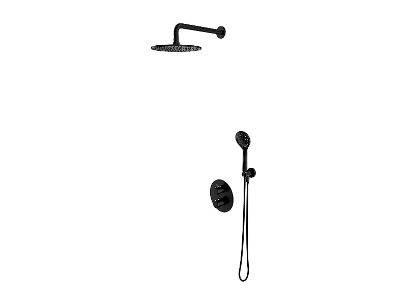 Colonne de douche thermostatique  Yencastrable Couleur : noir