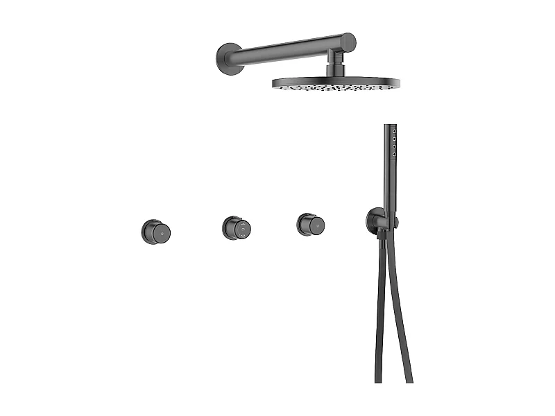 Colonne de douche encastrée Pretto, Couleur: Graphite