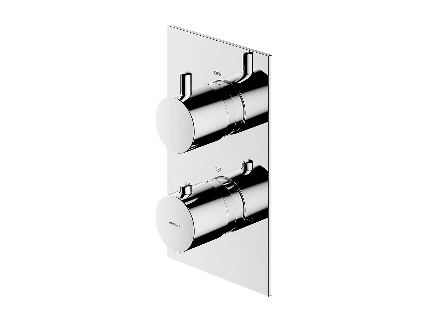 Colonne de douche thermostatique  Y encastrable chrome