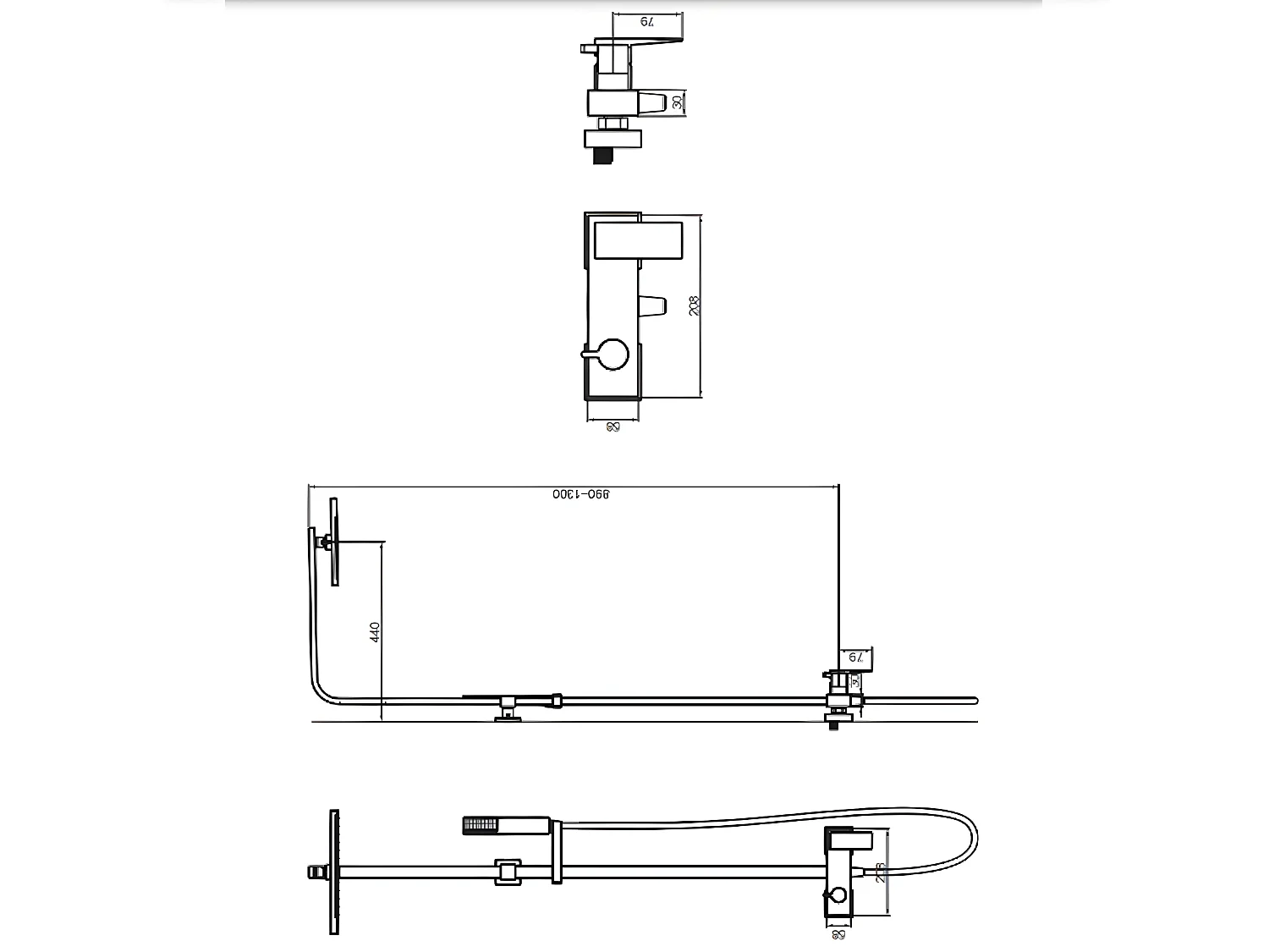 colonne de douche Parma couleur : Chrome
