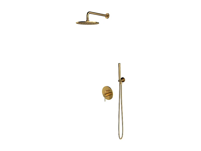 Colonne de douche Y encastrable  or brossé