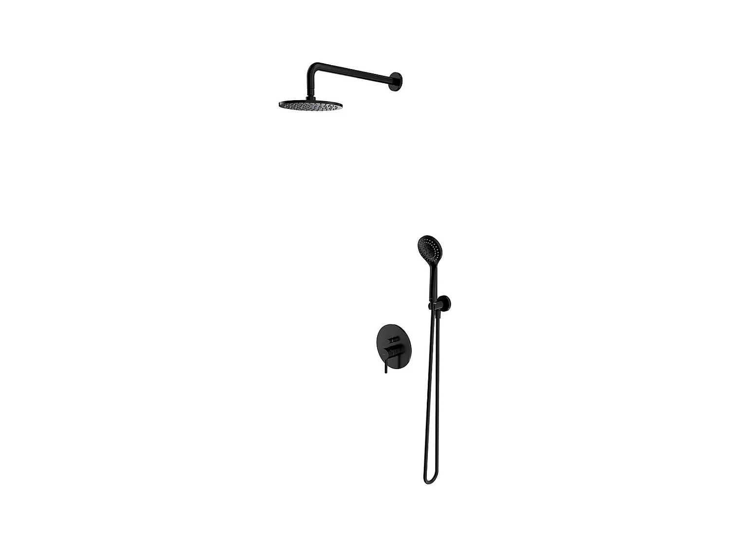 Colonne de douche  Y encastrable  noir