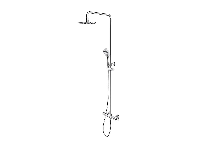 Colonne de douche murale thermostatique - Y - Chrome