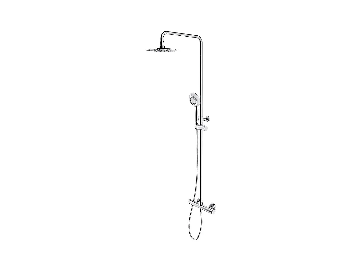 Colonne de douche murale thermostatique - Y - Chrome