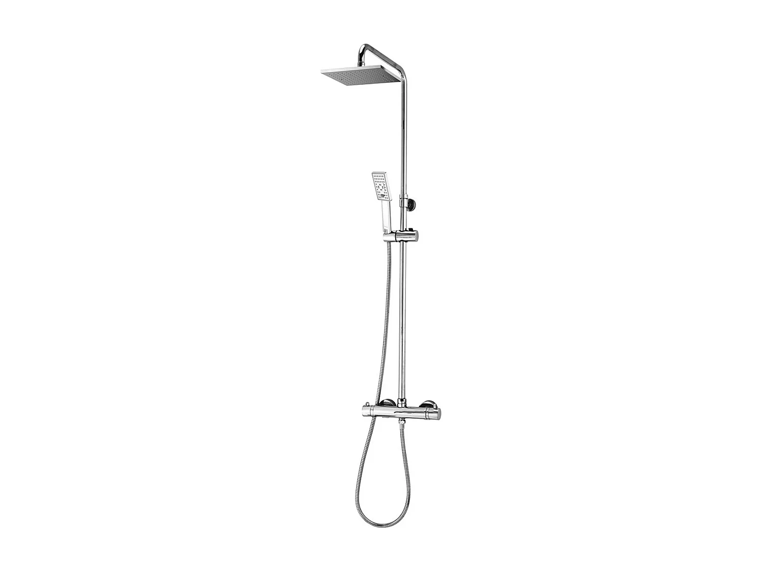 Colonne de douche murale thermostatique - Y - Chrome