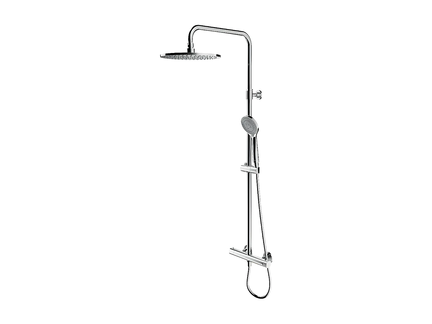 colonne de douche Thermostatique En Y couleur : Chrome