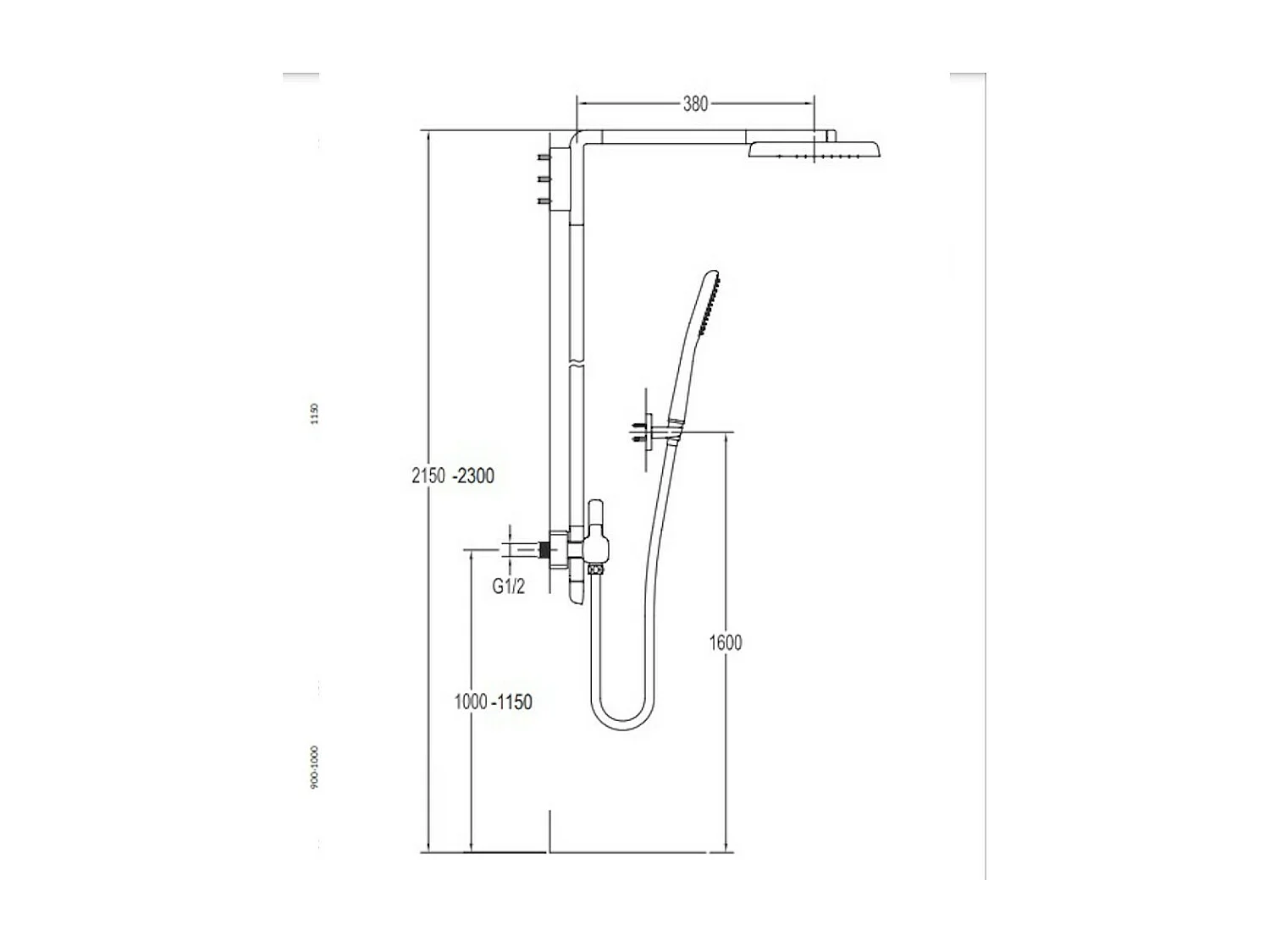 colonne de douche  Hudson couleur : Chrome