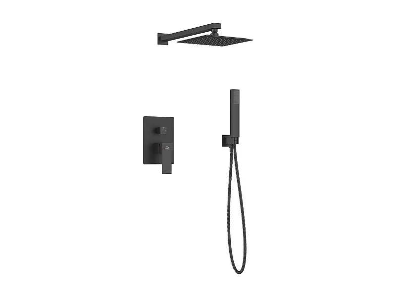 Colonne de douche encastrée Kvadrato, Couleur: Noir