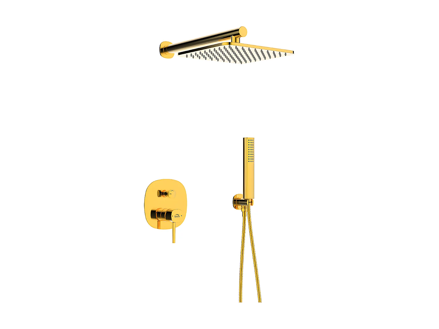 Colonne de douche encastrée Pola, Couleur: Or