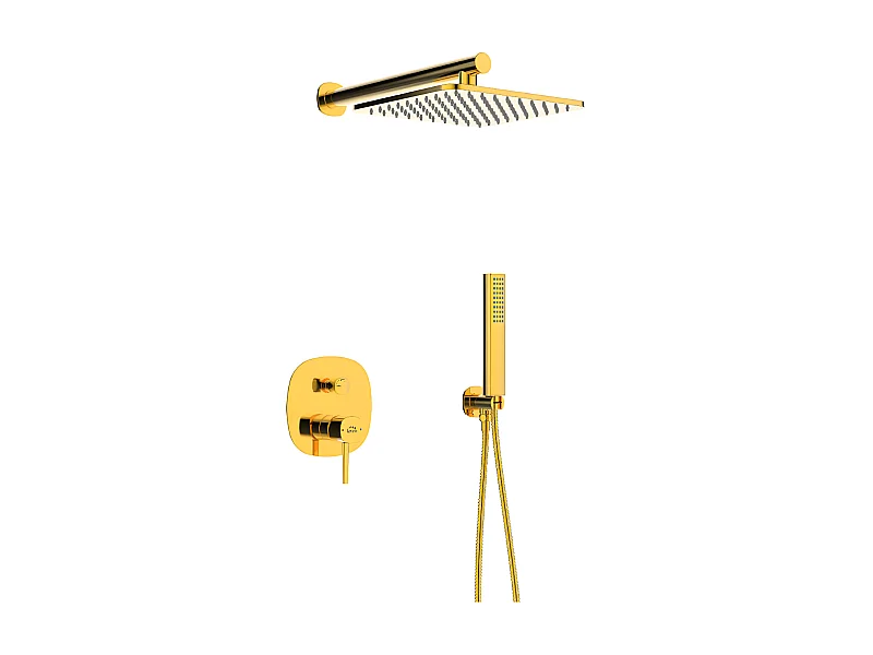 Colonne de douche encastrée Pola, Couleur: Or