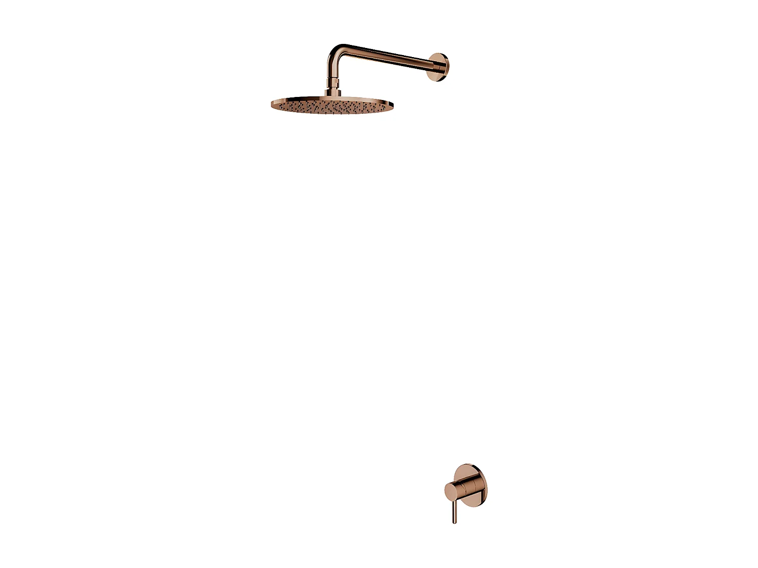 Colonne de douche Y  encastrable Cuivre