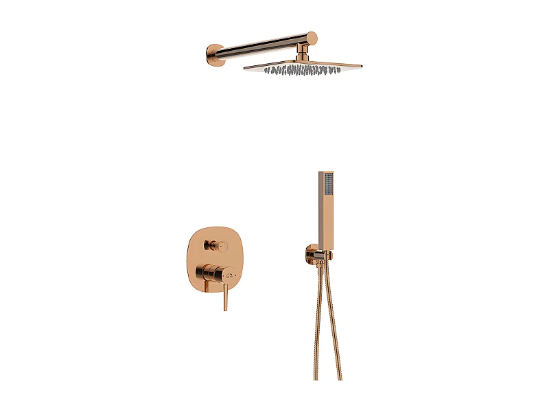 Colonne de douche encastrée Pola, Couleur: Rose Gold