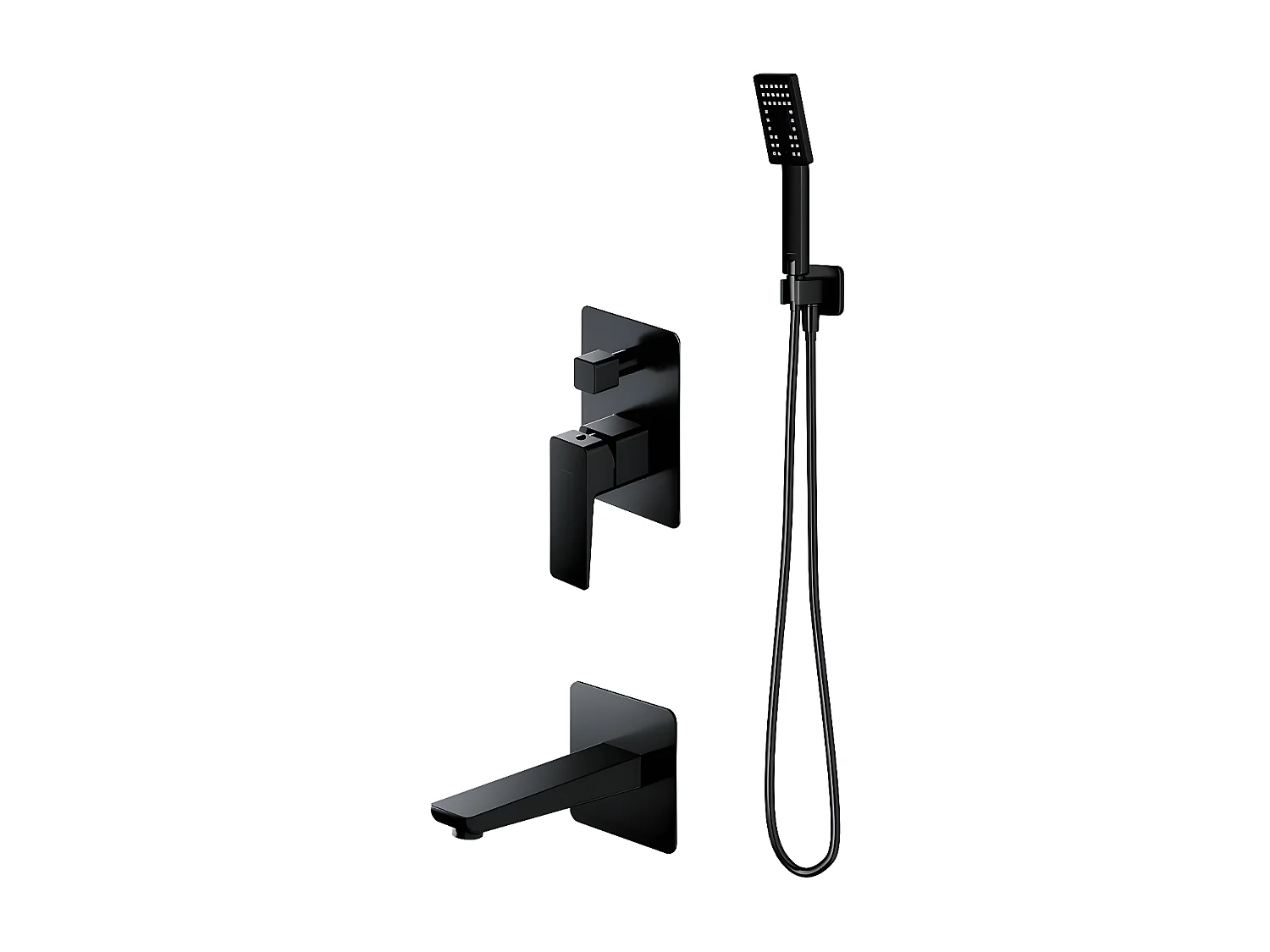 Colonne de douche Mécanique PARMA encastrable Noir Mat